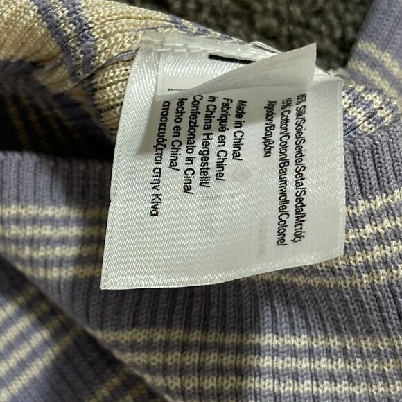 Brooks Brothers Tunic Sweater Womens Size Small S Blue Silk Blend Button Front - Picture 3 of 9